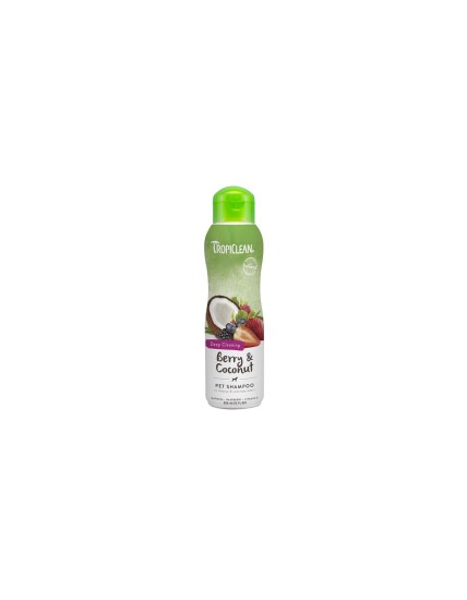 TROPICLEAN BERRY E COCONUT  DEEP CLEANING SHAMPOO PER CANI COCCO E MIRTILLO 355 ml