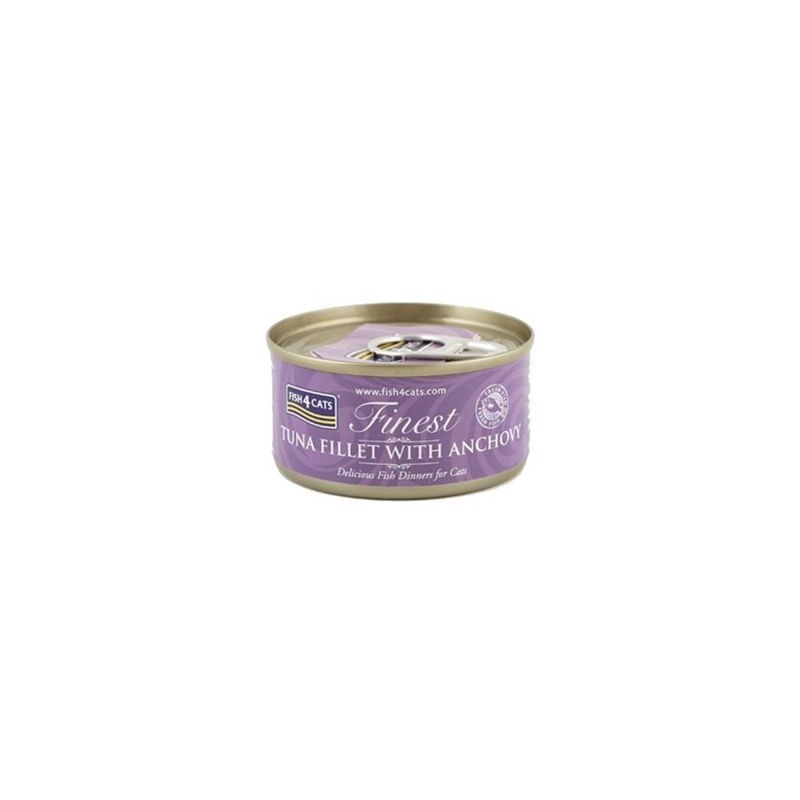 FISH4CATS UMIDO GATTO TONNO E ACCIUGHE TUNA WITH ANCHOVY 70 GR