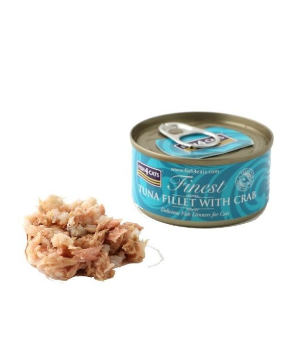 FISH4CATS UMIDO GATTO TONNO E GRANCHIO TUNA WITH CRAB70 GR