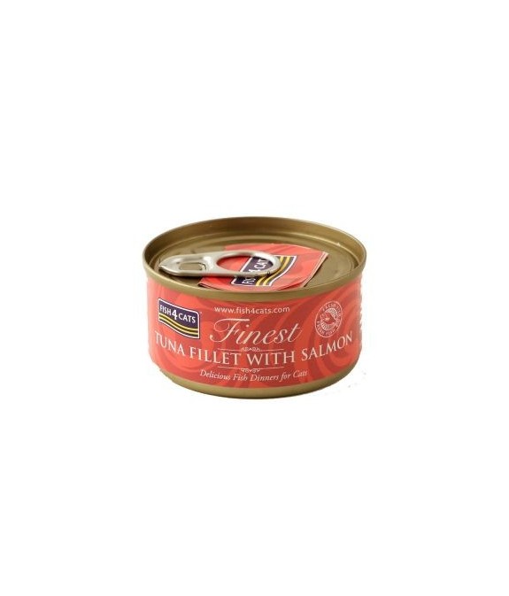 FISH4CATS UMIDO GATTO TUNA WITH SALMON TONNO E SALMONE 70 GR