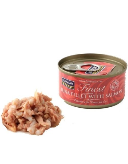 FISH4CATS UMIDO GATTO TUNA WITH SALMON TONNO E SALMONE 70 GR