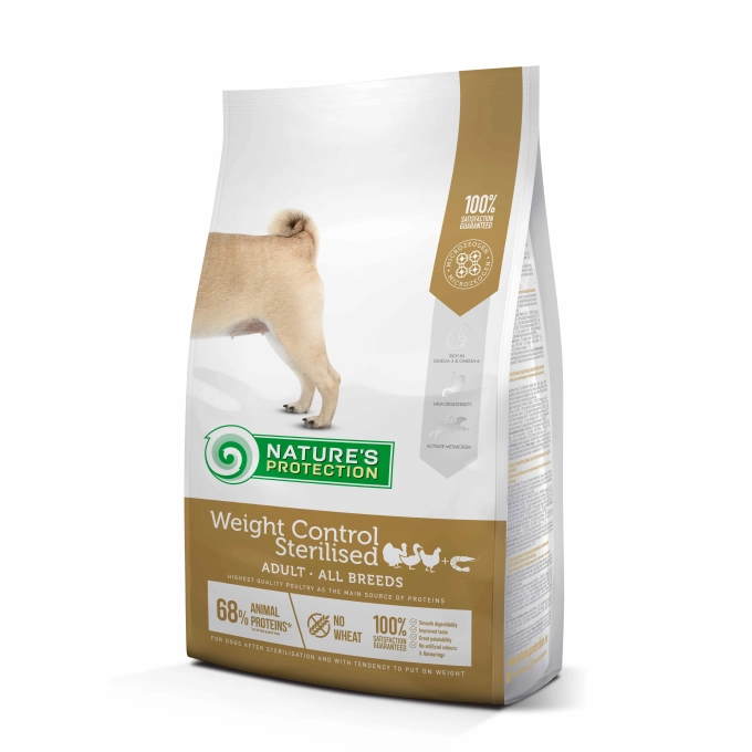 NATURE’S PROTECTION - CROCCHETTE PER CANI WEIGHT CONTROLL STERILISED 4 KG ALL BREEDS